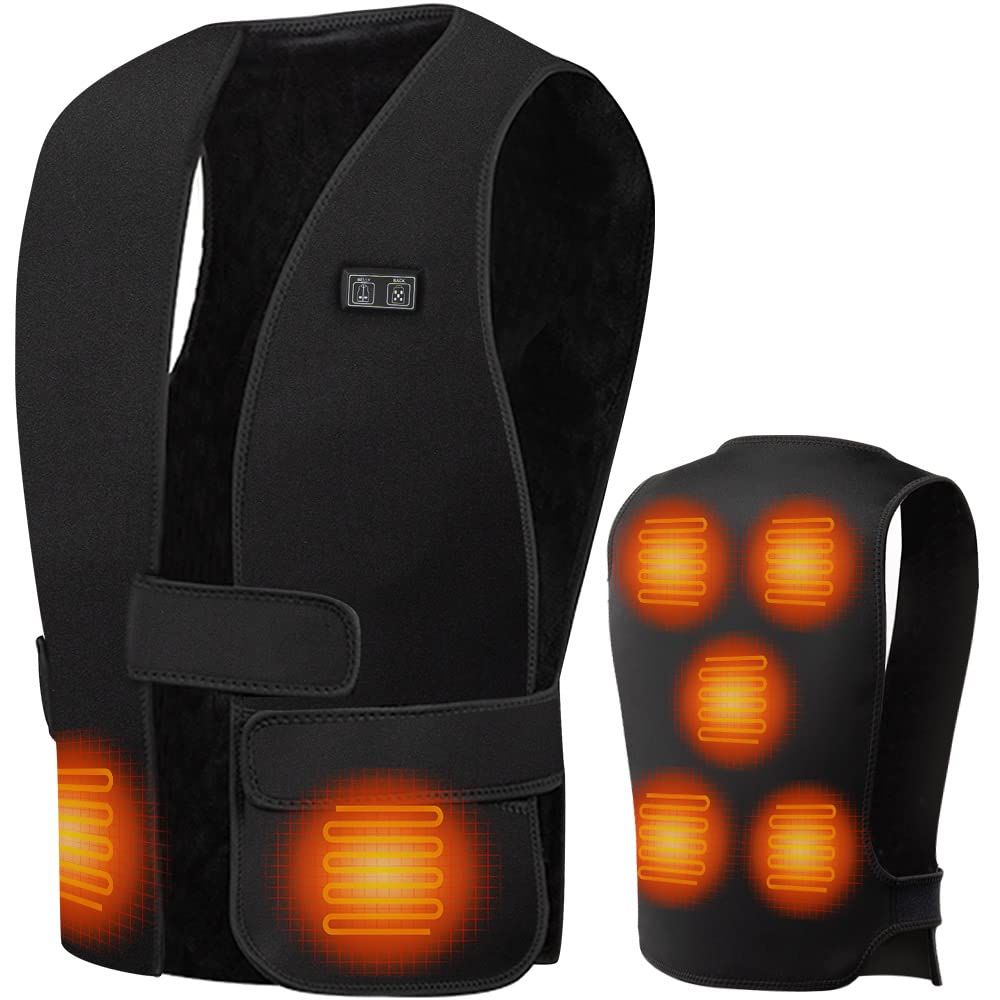 電熱ベスト 電熱 ベスト 加熱ベスト:ヒーター ジャケット インナー ヒーターベスト 服 USB式給電 洗濯可 急速発熱 3段階温度調節 超軽量 防寒着 作業着...