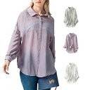 【26日まで最大10%OFFcp】\当日発送/1シアーシャツ レディース 長袖 トップス ゆったり シャツブラウス カジュアル きれいめ シンプル 無地 前開き ボタン おしゃれ かわいい 涼しい 軽い 透け感 重ね着 薄手 羽織り 大人 上品 通勤 ナチュラル 柔らかい 長袖シャツ