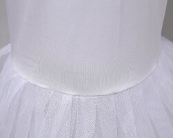 【ゆうパケット送料無料】【マーメイドドレス花嫁定番】1本ワイヤーボリューム1層チュールパニエ結婚式大人Aラインフリルホワイトハロウィンダンス