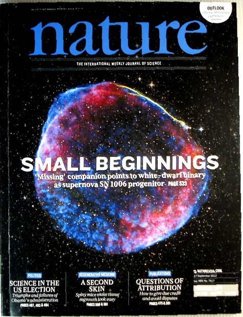 【中古】nature　2012年9月27日号