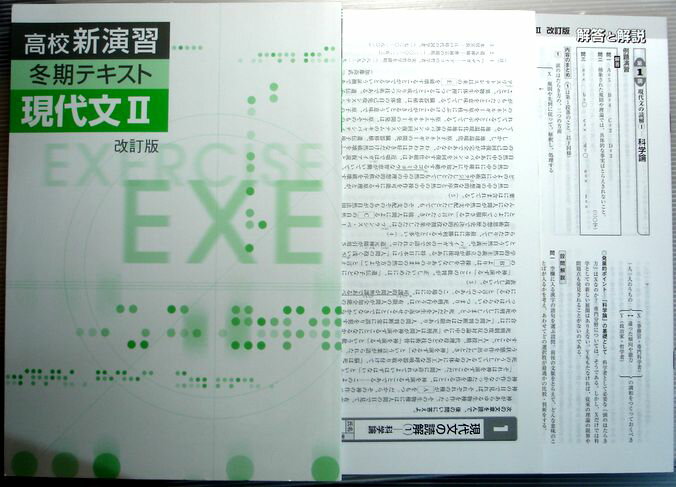 Rakuten - 【中古】高校　新演習　冬期テキスト　現代文　2