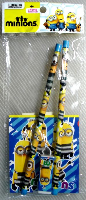 【中古】ミニオンズ4点文具セット＆色鉛筆。 商品サイズ：21.7×9×0.8cm。 【内容】鉛筆2本、消しゴム、メモ帳、色鉛筆5本。 【コンデション＝非常に良い】未開封商品ですが、ビニール袋に若干のヨレがございます。【中古】ミニオンズ4点文具セット＆色鉛筆。 商品サイズ：21.7×9×0.8cm。 【内容】鉛筆2本、消しゴム、メモ帳、色鉛筆5本。 【コンデション＝非常に良い】未開封商品ですが、ビニール袋に若干のヨレがございます。