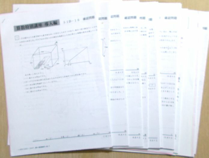 乐天商城 - SAPIX 算数 特別講座　導入編基礎力定着テスト 計18回分