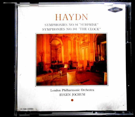 【中古CD】HAYDN SYMPHONIES NO.94 “SURPRISE”・NO.101”THE CLOOK ”。 1972 / 1973。 【曲目】※画像をご確認下さい。 【コンデション＝非常に良い】デスク盤面キズなく奇麗です。プラケース良好です。解説書良好です。【中古CD】HAYDN SYMPHONIES NO.94 “SURPRISE”・NO.101”THE CLOOK ”。 1972 / 1973。 【曲目】※画像をご確認下さい。 【コンデション＝非常に良い】デスク盤面キズなく奇麗です。プラケース良好です。解説書良好です。