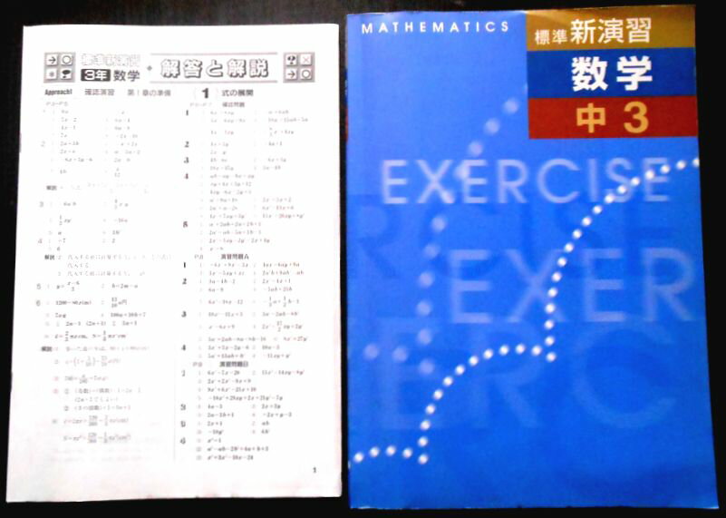 乐天商城 - 【送料無料】【中古】標準 新演習　数学　中3