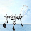 犬用ペット車椅子補助輪 ペットウォークアシスタント 用4輪歩行器 小型?中型?大型犬 車椅子 調節可能な 犬用カート/車椅子、動物用エク (ご購入前に、ペットの...