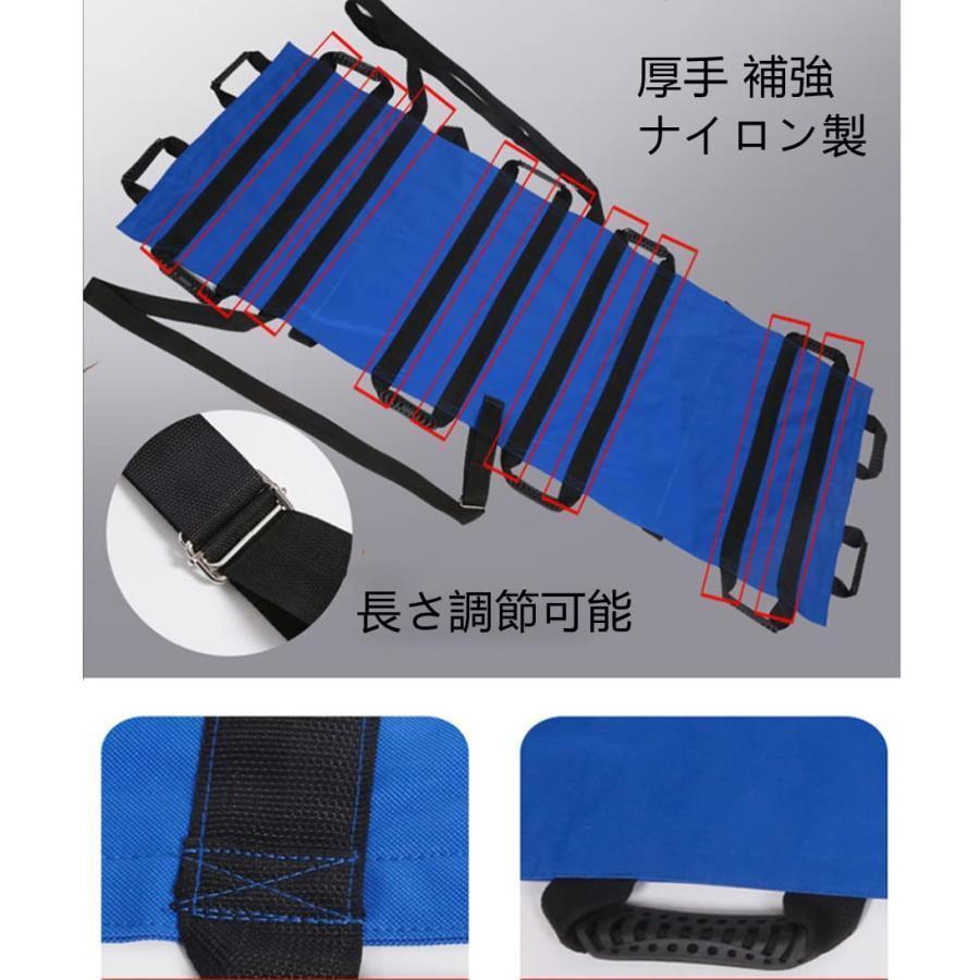 折りたたみ 担架 肩掛け 担架 防水 移易担架マット コンパクト ストレッチャー 救護用 軽量 安全ベルト 防災グッズ 搬送用品 滑り止め