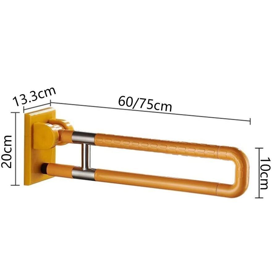 樂天商城 - 立ち上がり補助手すりトイレ手すり65cm75cmシャワーハンドル手すり90度折りたたみ可能壁取り付けアシストバー錦滑り止めステンレス鋼浴