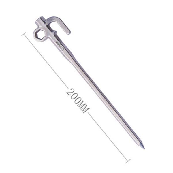 5x テント杭 地面用金属杭 柔軟性のない高強度スチール キャンプ テント ネイル 地面杭 アウトドア ハイキング タープ キャノピー オー