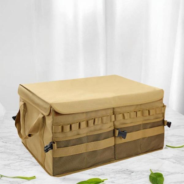 キャンプ用食器収納バッグ ハンドバッグ ハンドルポーチ付き 吊り下げバッグ キャリーバッグ 食品用 バーベキューツール 調理器具 ハイ