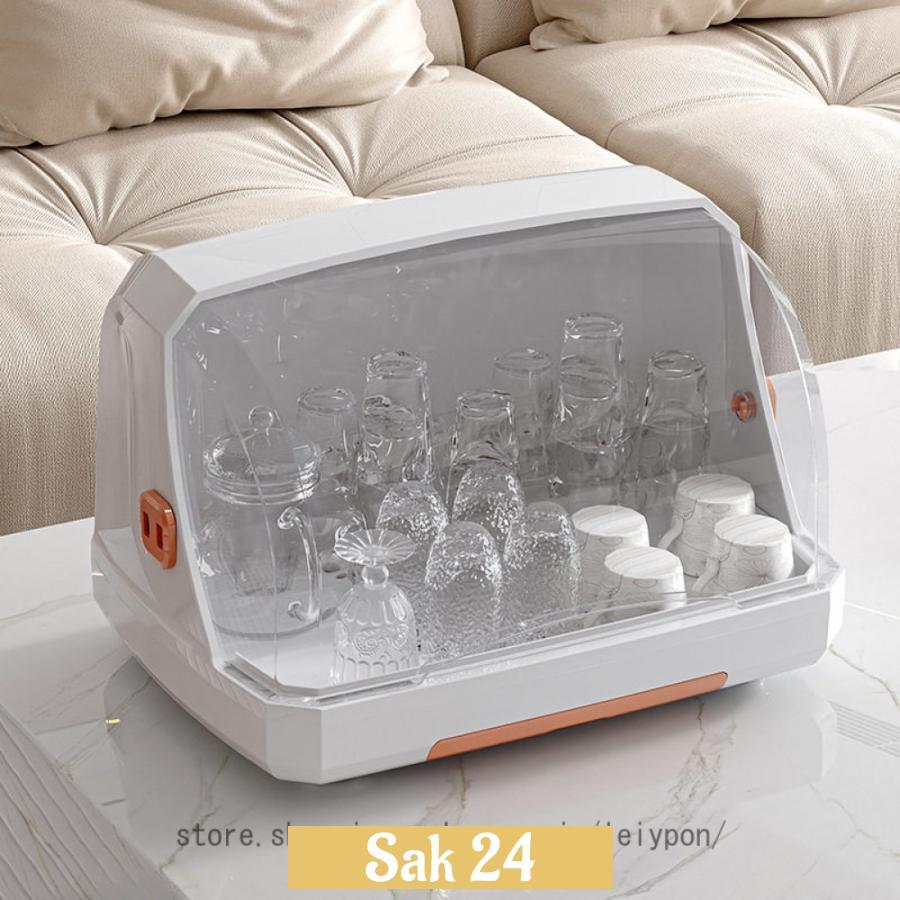 Rakuten - デスクトップカップ収納ラック食器収納ボックス多目的コンテナカウンタートップ哺乳瓶乾燥ラックコーヒーマグボウル皿箸多機能 防塵 哺