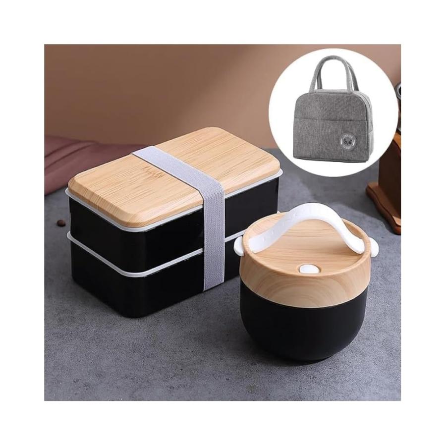 弁当箱 大容量 二段 お弁当箱 スープボウル 女性 男性 高校生 通勤 漏れ防止 おしゃれ 軽量 通学 レン..