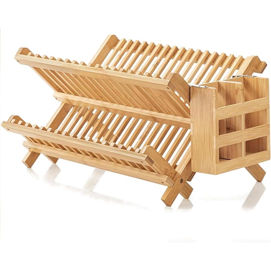 食器立て キッチン 食器 水切り 食器置き 食器乾燥棚 キッチン水切りラック 省スペース 乾燥 2段 大容..