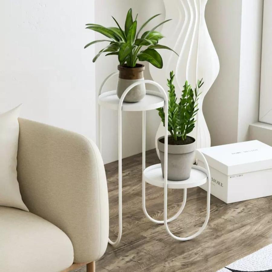 フラワースタンド プランタースタンド 鉄製 20KG耐荷重 フラワーラック フラワースタンド 園芸 ラック ..