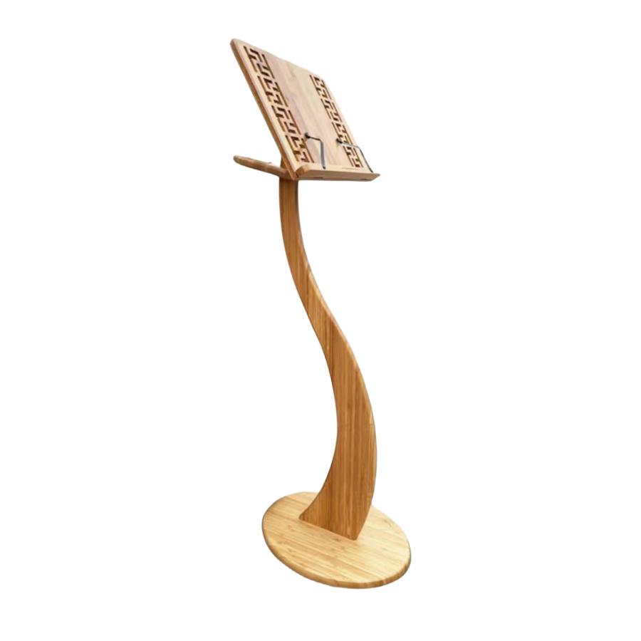 ? 楽譜台 材料：高品質の木の板素材，S字型譜面台ロッド、丸いベース、美しく安定した，より安定した演奏，木の板、高密度、変形なし、型なし、レトロな譜面台、エレガントで美しい位置を調整するための人間化された手動設計，操作が簡単です。? 340°回転スペクトルプレート：この設計は、大きな回転角と便利な位置決めを備えています。自由に適切な位置に調整できます。さまざまな高さ、さまざまな読み取り方法、さまざまなニーズに応じてデザインを調整すると便利です。? 特徴：取り外し可能な竹製の大きなスラブ、中空のデザイン、自然な光沢、絶妙で美しい。? 安定感のある譜面台： 高品質の脚を使用しているため、通常の譜面台よりも安定性に優れています。? 多機能用途：さまざまな楽器（ギター、ベース、ウクレレ、バイオリン、マンドリン、サックス、ホイッスルなど）の演奏に適しており、絶妙なギター、バイオリンなどを専門的に保管または展示し、エレガントで寛大です。