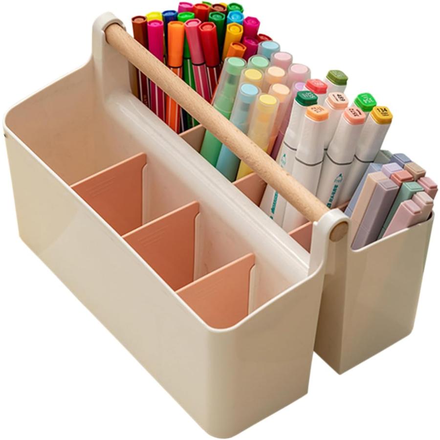 ペン立て 手提げ式 取っ手付き ペンスタンド ペンホルダー デスク収納 卓上収納 鉛筆立て マーカー立て..