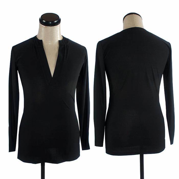 社交ダンス衣装 Vネック 競技用 メンズ ダンスウエア ラテンダンスシャツ 男性用 ダンスウェア 黒 練習着 ラテン ルンバ チャチャチャ