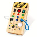 電子ブロック モンテッソーリ ビジーボード 幼児用 8 個の LED ライトスイッチ付き、感覚 玩具、ライトスイッチ おもちゃ、旅行用 おもちゃ 乳幼児 1 歳以上