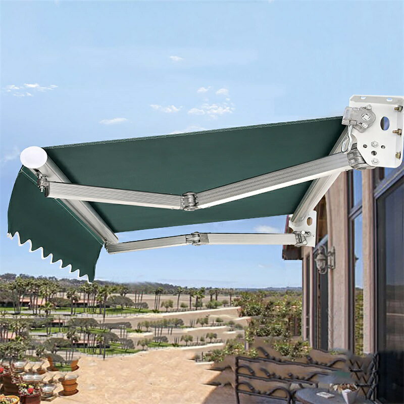 オーニングテント 巻き取り シェードひさし 伸縮式 ガゼボ オーニング 手動 雨よけサンシェード 庭サンシェードテラス 雨よけ シェード庭の日よけ折りたたみマニュアル 庭 ひさしテラス 雨よけンシェードUVブロッカー