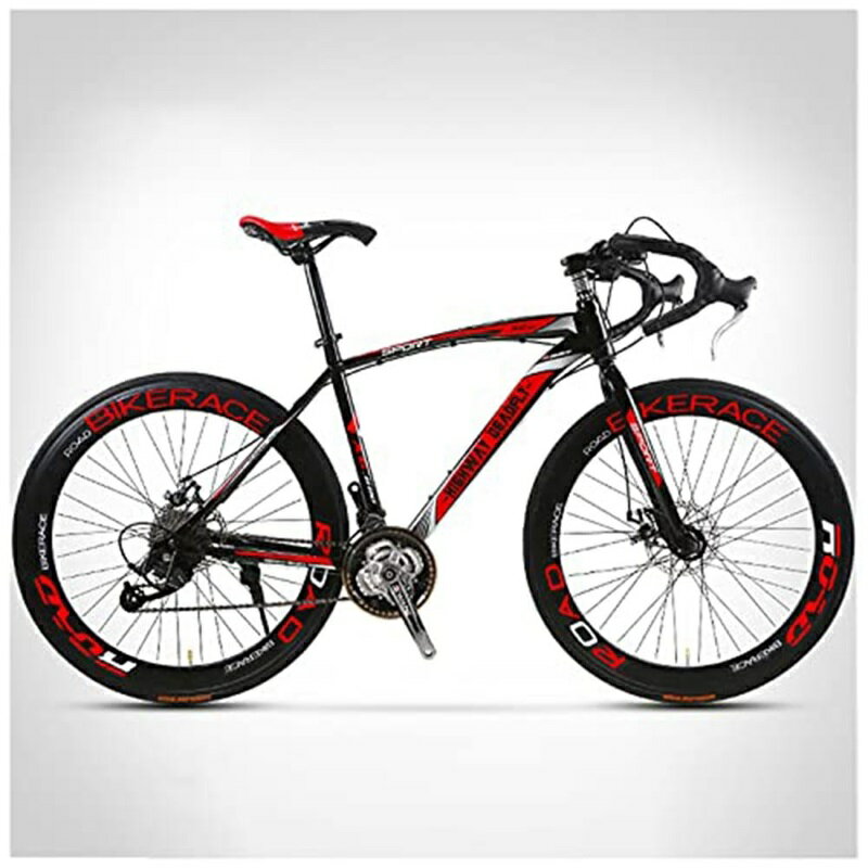 ロードバイク 高炭素鋼製 27 スピード26 インチ ロード バイク、オフロード コミューター マウンテン ..