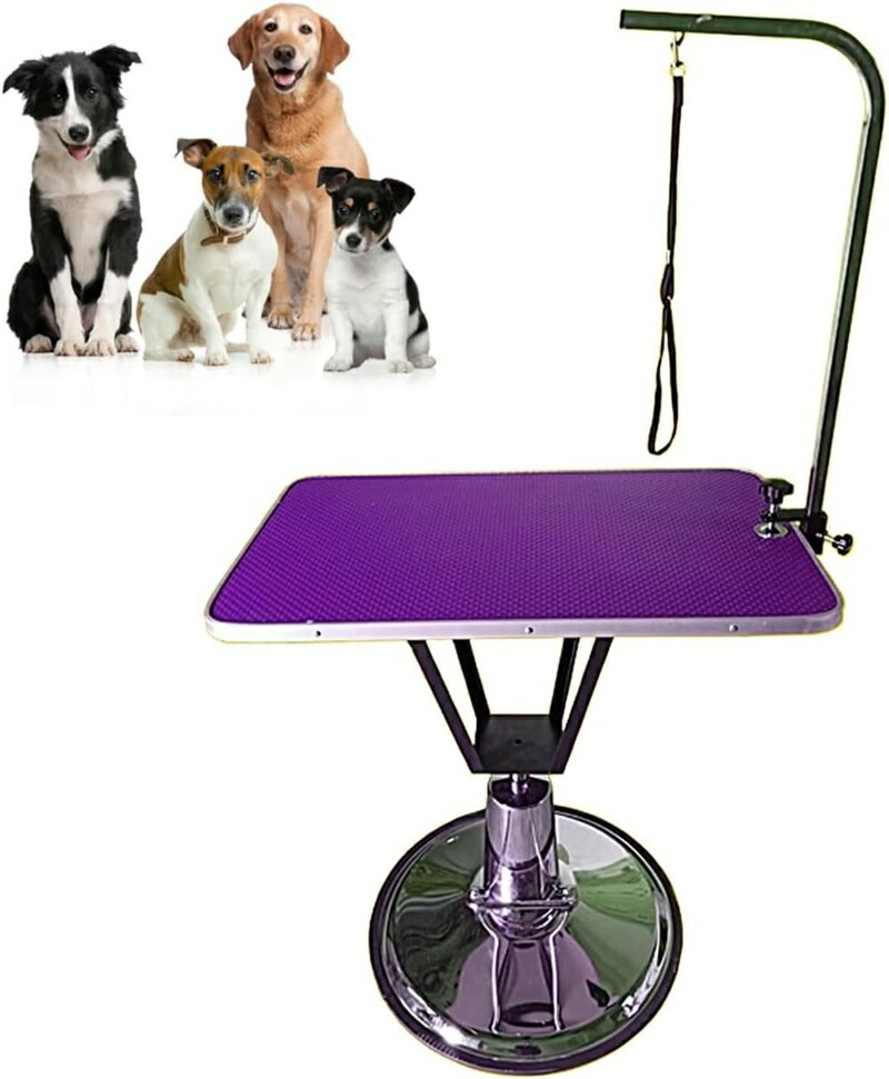 『ポイント3倍!期間限定!』トリミングテーブル 回転式 方形油圧リフトテーブル トリミング台 ペットグ..