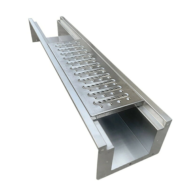 排水溝グリルプロテクター 組み立て済み排水トレンチ ステンレス素材 防水 防湿 防錆 私道排水システム..