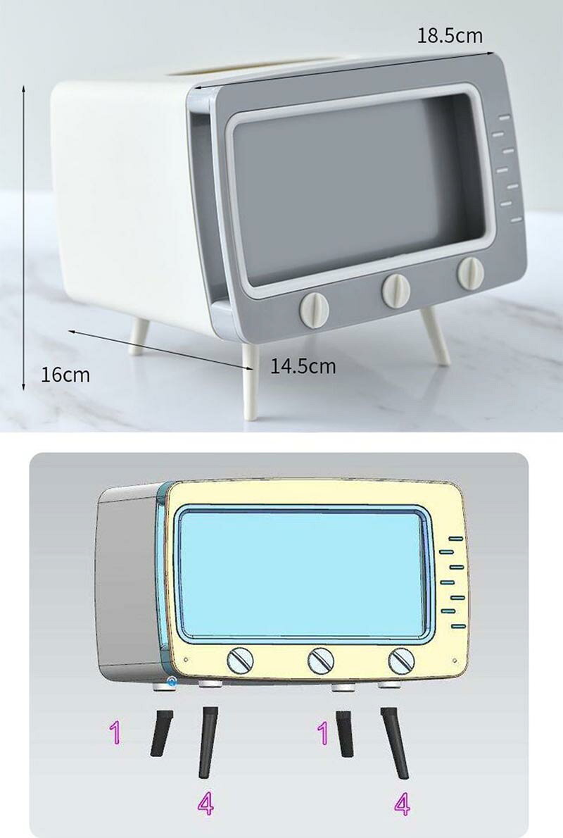 ティッシュケース おしゃれ ティッシュボックス 多機能 小物入れ 収納 トイレットペーパーホルダー 卓上収納 ティッシュ スマホホルダー スマホスタンド 4色 送料無料 [2]