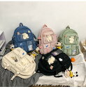 リュック レディース 大容量 クリア 透明 クリアポケット 透明ポケット リュックサック バックパック かわいい 可愛い おしゃれ 韓国 韓流 痛バ 映え バッグ ポケット 鞄 かばん(4)