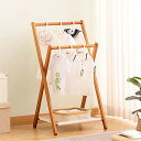 ハンガーラック 折りたたみ式 木製 ハンガー 棚付き 大容量 頑丈 スリム おしゃれ 棚付き バスケットトローリー コートハンガー 寝室 玄関 リビング 収納 ...