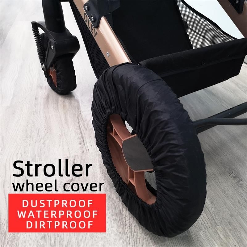 4個セット ベビーカー車輪カバー タイヤカバー 汚れ防止 床キズ防止 室内防塵用 濡れたタイヤ 汚れたタイヤを簡単に包み込んで汚れを防止できる 2