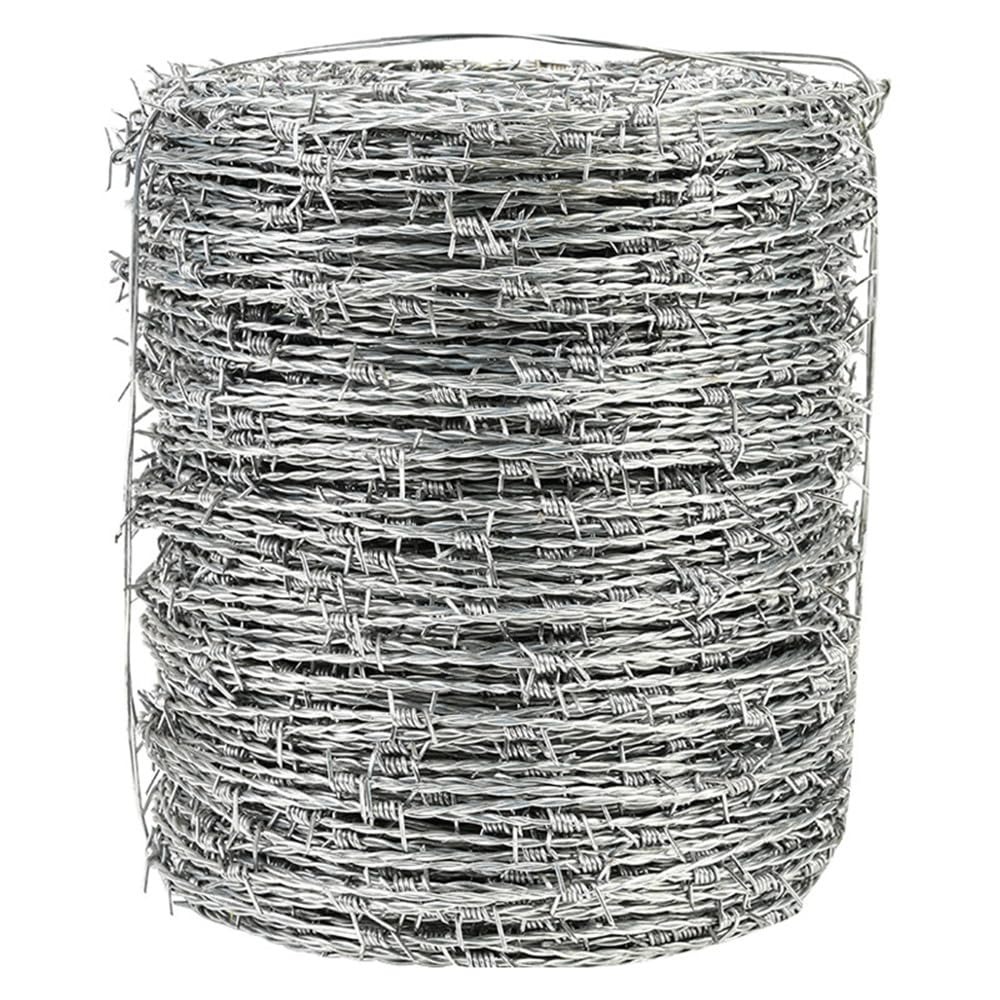 有刺鉄線、亜鉛メッキ鋼の本物の有刺鉄線、簡単に曲げることができ、工芸品、フェンス、および生き物の..