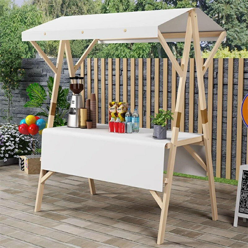 屋台ブース 折りたたみ式 仮設屋台セット 幅120/150CM 木製屋台 折りたたみ式屋台 マーケット屋台ディ..