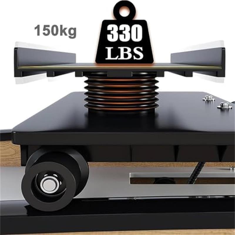 VanTiPのスキーエクササイズマシン、スキーポールとマットを備えた屋内シミュレーター、ウエスト、150kgの負荷、腹部、脚のトレーニング用のシミュレーター脚エクササイズ機器 有酸素トレーニング用｜アングル3