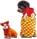 犬服 龍 ペット服 秋冬 ジャケット 着ぐるみ コスプレ ドラゴンに変身 犬用おもちゃ付き 2点セット 干支 辰年 2024年 竜 動物 仮装 ドッグウエア 柔...