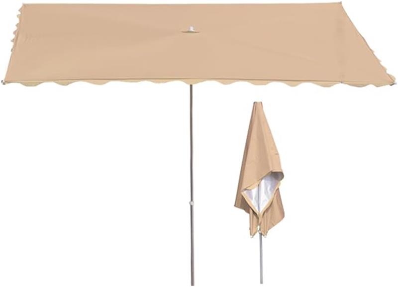 パラソル ガーデンパラソル オーニングテント 長方形パラソル 風に強いパラソル 傾斜トップ UVカット ..