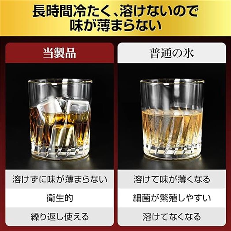 アイスキューブ 溶けない氷 男性向け 誕生日プレゼント 父の日 ンレス鋼の角氷 ス...