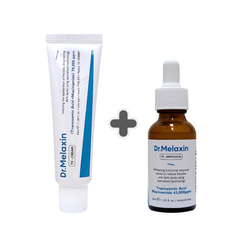 【Dr. Melaxin / ドクターメラクチン】TX シミ 消しゴム セット (TXシミ取りクリーム 50ml + TXアンプルRx 30ml) アンプル クレンジング 洗顔 韓国コスメ【楽天海外直送】のサムネイル