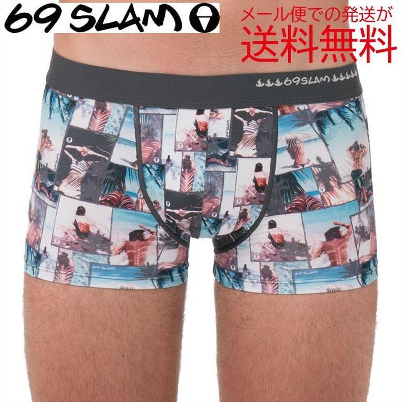 クリアランスセール 69SLAM ロックスラム メンズ ショート丈ボクサーパンツ ブランド ポリエステル UNDER THE PALMショート