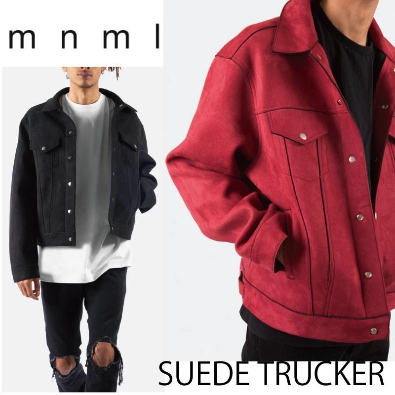 お買い物マラソン mnml ミニマル メンズアウター ジャケット SUEDE TRUCKER スエード ジャケット