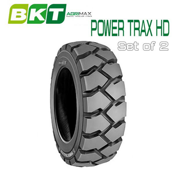 【5.00-8】BKT Tire・POWER TRAX HD フォークリフト用タイヤ 2本セット