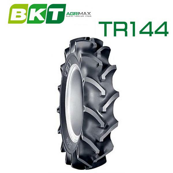 BKT Tire・TR144 トラクター用バイアスタイヤ 【9.5-22・1本】 ※タイヤのみでホイールは付属しません 【トラクター用バイアスタイヤ】 ■四輪駆動の前後輪用。 ■ラグに二通りの角度を設ける事で優れたトラクションと耐久性を両立しました。 BKT TIRES メーカー名 BKT 商品名 トラクター用バイアスタイヤ メーカー品番 TR144 サイズ 9.5-22 6PR TT 備考 ■送料区分：200 ■納期 メーカーお取り寄せ（納期別途連絡） お急ぎの場合は必ず『商品についての問い合わせ』よりお問い合わせください。 2本セットはコチラBKT Tire・TR144 トラクター用バイアスタイヤ