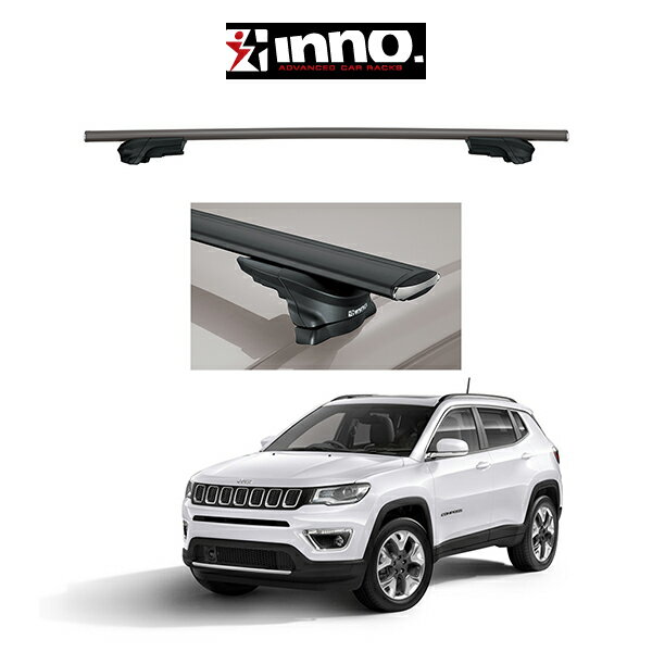 『車種別セット』INNO イノー システムキャリア エアロベース スルータイプ JEEP COMPASS M624 ジープ コンパス フラッシュレール付き車 キャリアラック ルーフラック