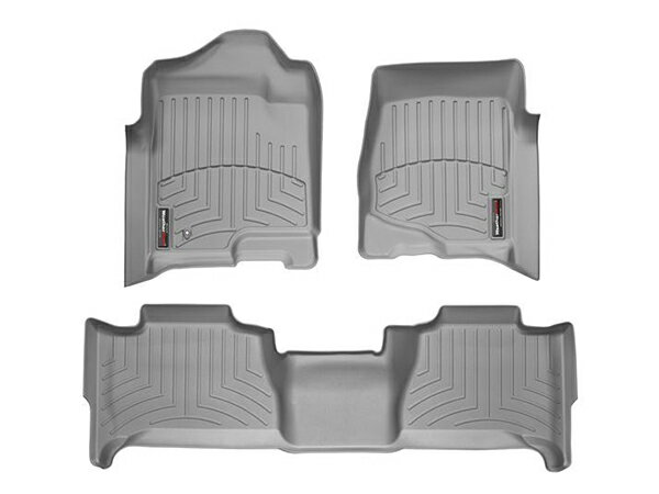 WeatherTech/ウェザーテック フロアライナー キャデラック　エスカレード（2007〜2014年）左ハンドル車　フロアマット（フロント＆リア）（グレー）