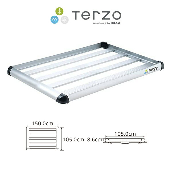 Terzo テルッツオ ROOF RACK WIDE LONG ルーフラック ワイドロング シルバー EA308