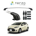 『車種別セット』Terzo テルッツオ ベースキャリア エアロバー シルバー トヨタ アクア TOYOTA AQUA MXPK1# キャリアラック ルーフラック