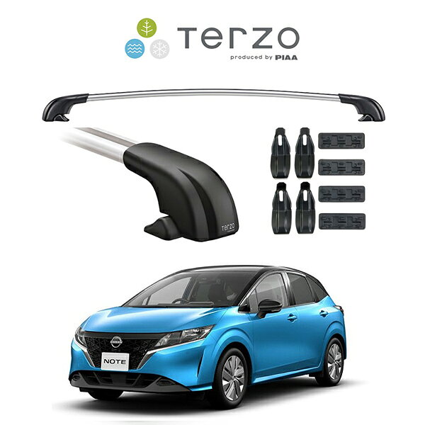 Terzo テルッツオ ベースキャリア エアロバー シルバー ニッサン ノート NISSAN NOTE E13 車種別セット ●盗難防止キーロック標準装備 ●アーチ形状のバーとマッチするスタイリッシュデザイン ※画像の取付ホルダーはイメージになります。 Terzo 商品名 Terzo（テルッツオ）ベースキャリア 商品内容 ◆フット：品番EF100A(4個セット) ◆バー：品番（フロント：EB92A リア：EB92A） ◆取付ホルダー：品番EH386 適合車種 ニッサン ノート NISSAN NOTE R2.12～ E13 クロスオーバー適用不可 備考 ※最大積載量：30kg（ルーフボックス、ラック積載時：40kg） ※アタッチメント取付可能範囲 フロント側82.7cm、リア側80.6cm ※キャリア前後間寸法 60cm ※バー下MIN寸法 65mm ※キャリア装着時車高 161.2cm ■納期 メーカー取り寄せ 翌々営業日〜5営業日出荷 （メーカーおよび当ショップの営業日がベースになります。） ※在庫状況、ご注文日により変動します。 ※メーカー欠品などにより納期が次回納期になる場合がございます。 お急ぎの場合はご購入前に納期の確認をして下さい。 ※コチラの商品は日時指定が不可になりますのでご了承下さい。Terzo テルッツオ ベースキャリア エアロバー シルバー ニッサン ノート NISSAN NOTE E13