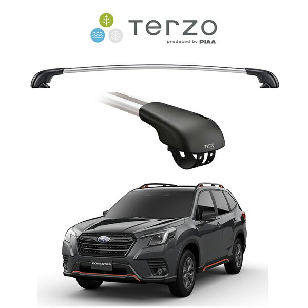 『車種別セット』Terzo テルッツオ ベースキャリア エアロバー シルバー スバル フォレスター SUBARU FORESTER SK系 ルーフレール付車 キャリアラック ルーフラック