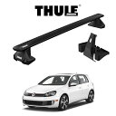 『車種別セット』THULE Base carriers (スーリーベースキャリア)ウイングバーEVO(ブラック)・VW GOLF6 フォルクスワーゲン ゴルフ6 キャリアラック(2)
