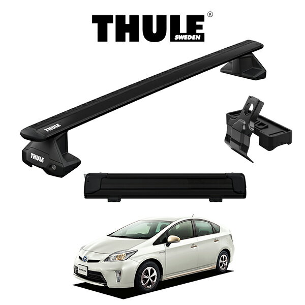 THULE Base carriers （スーリーベースキャリア）ウイングバー EVO （ブラック）スノーパック エクステンダー （ブラック）セット TOYOTA PRIUS ZVW30系 トヨタ プリウス スキー スノーボード スノボ