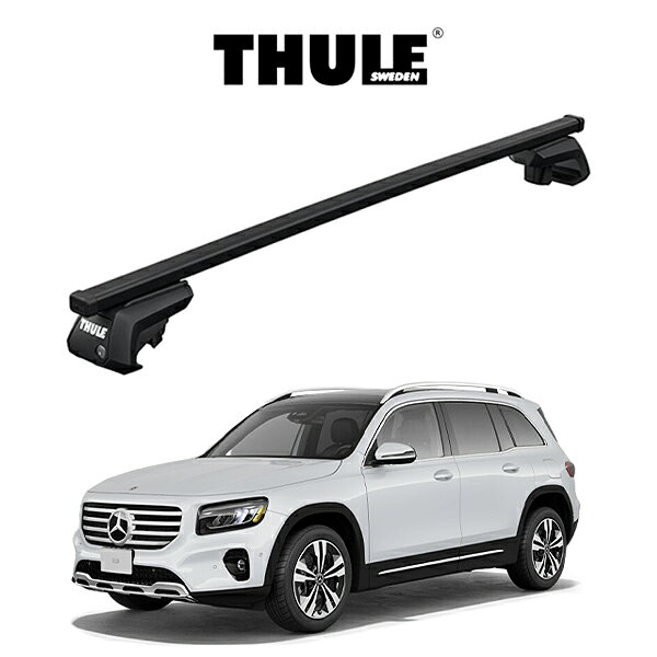 乐天商城 - メルセデスベンツ MERCEDESBENZ GLB '20～ ルーフレール付き車 スクエアバー 『車種別セット』THULE Base carriers （スーリーベースキャリア） ルーフキャリア パーツ